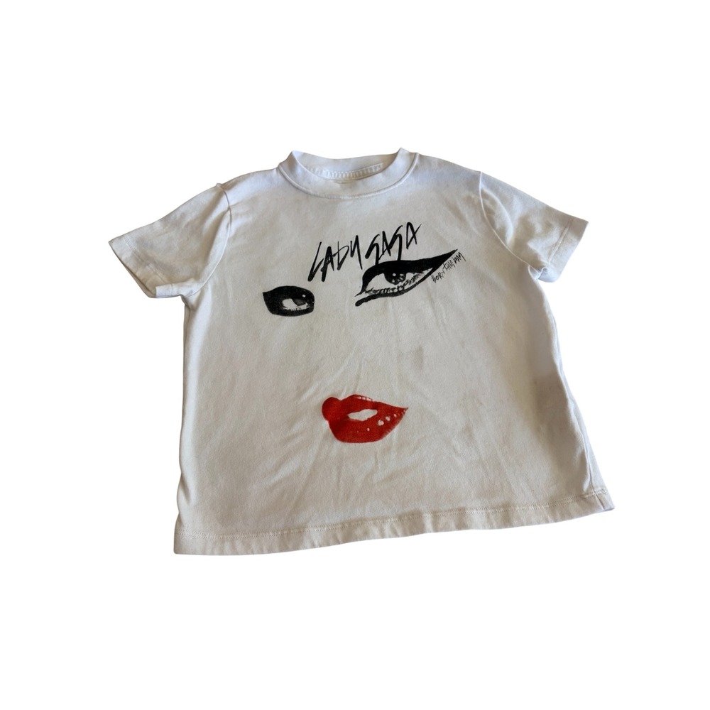*4 for $20 Mix&Match* Abercrombie Kids Girls Lady Gaga White T-Shirt Size 5/6